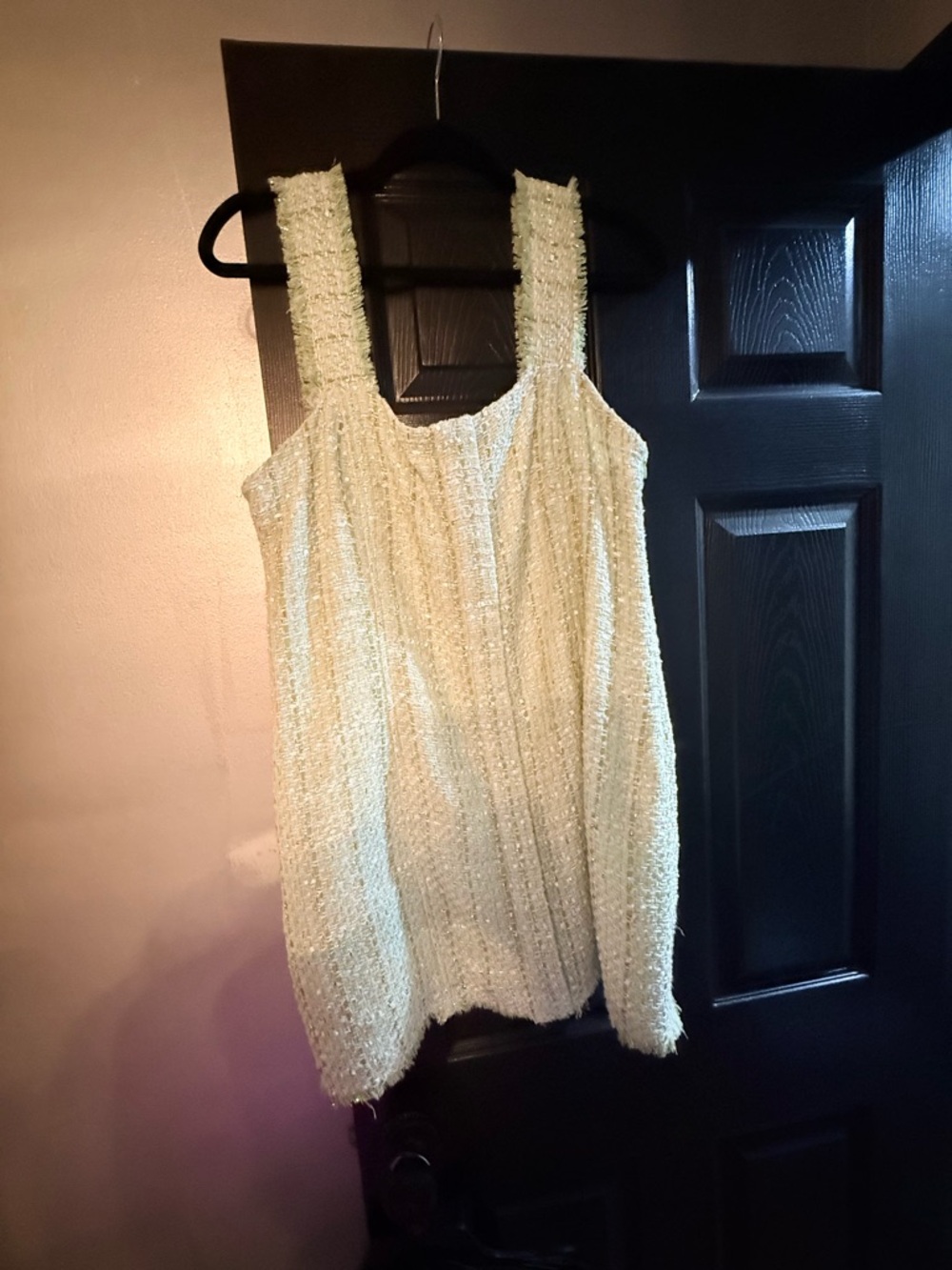 House of Harlow 1960 Cream Textured Sleeveless Dress